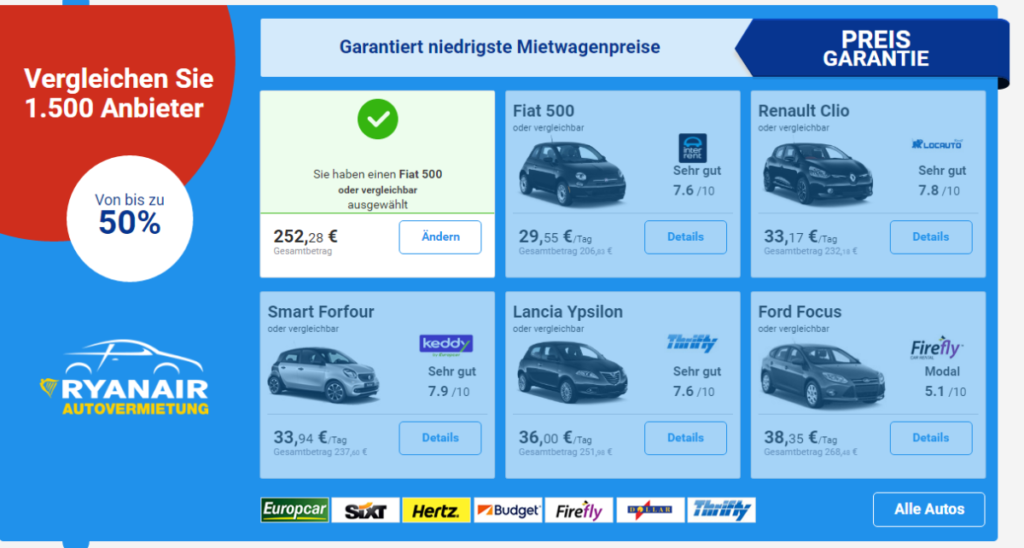 Mietwagenbuchung Bei Fluggesellschaften Billiger Oder Doch Teurer Teil 1 Ryanair Sizilien Magazin