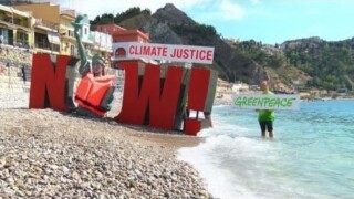 Greenpeace activists protest in Taormina during G7