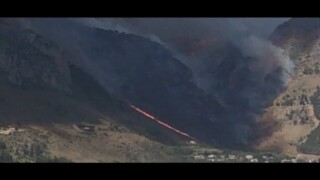 Incendio sul Monte di Castellammare del Golfo